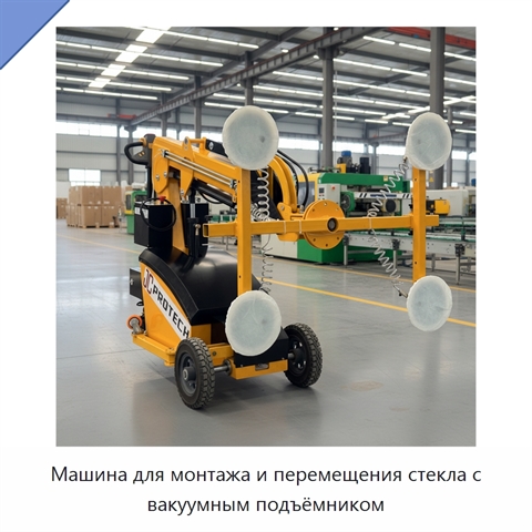 Машина для монтажа и перемещения стекла с вакуумным подъёмником