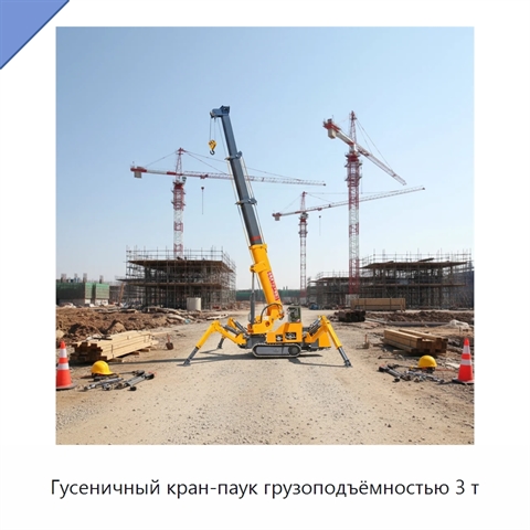 Гусеничный кран-паук грузоподъёмностью 3 т