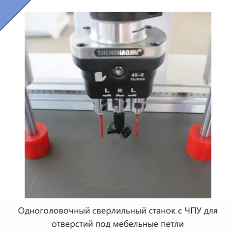 Одноголовочный сверлильный станок с ЧПУ для отверстий под мебельные петли
