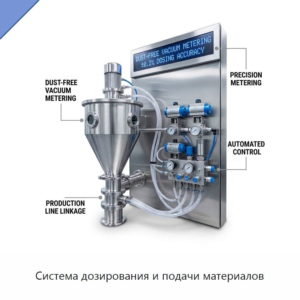 Система дозирования и подачи материалов — Линии переработки пищевых продуктов