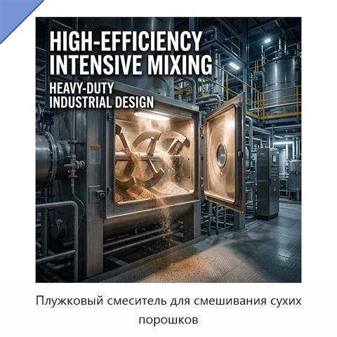Плужковый смеситель для смешивания сухих порошков