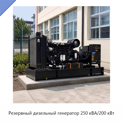 Резервный дизельный генератор 250 кВА/200 кВт