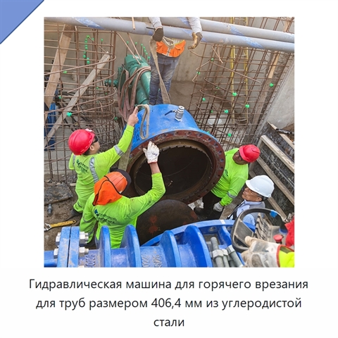 Гидравлическая машина для горячего врезания для труб размером 406,4 мм из углеродистой стали