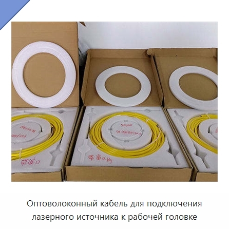 Оптоволоконный кабель для подключения лазерного источника к рабочей головке