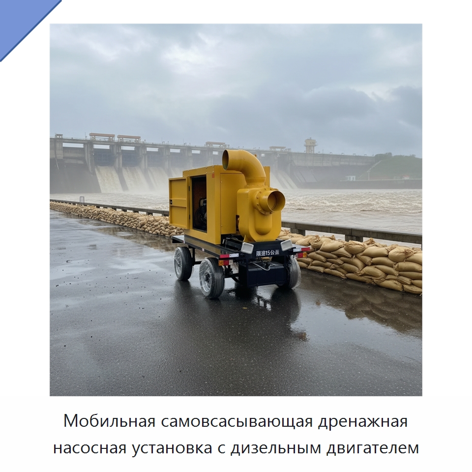 Мобильная самовсасывающая дренажная насосная установка с дизельным двигателем — Насосы