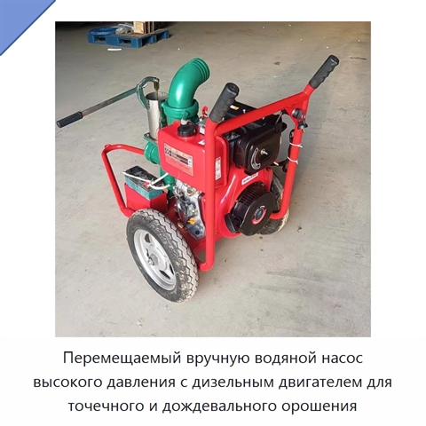 Перемещаемый вручную водяной насос высокого давления с дизельным двигателем для точечного и дождевального орошения