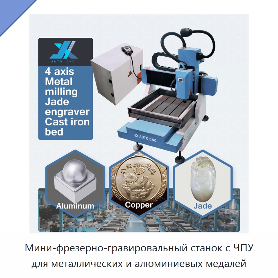 Мини-фрезерно-гравировальный станок с ЧПУ для металлических и алюминиевых медалей — Гравировальные станки по металлу