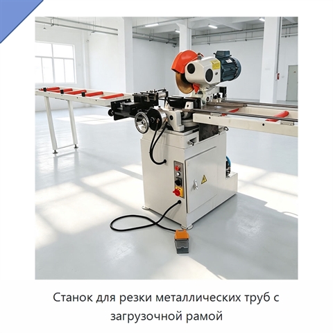 Станок для резки металлических труб с загрузочной рамой