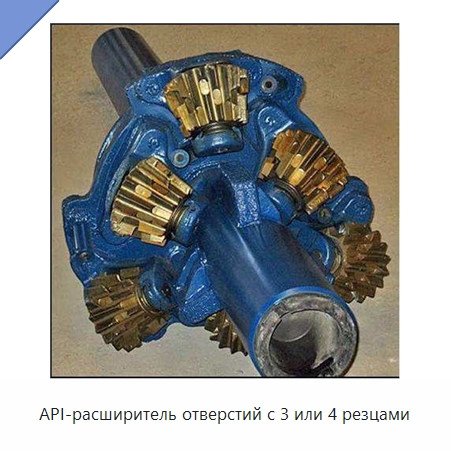 API-расширитель отверстий с 3 или 4 резцами — Горнодобывающее оборудование
