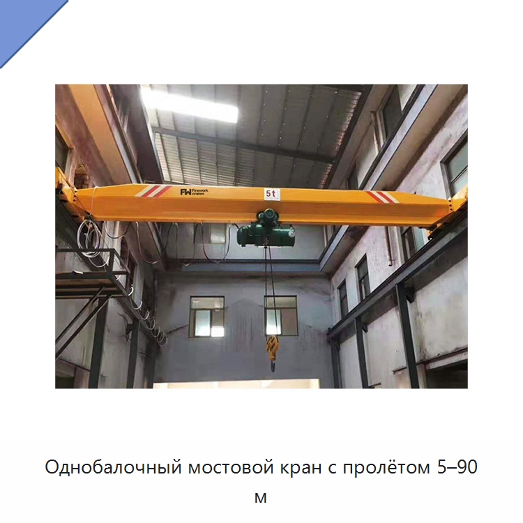Однобалочный мостовой кран с пролётом 5–90 м — Краны