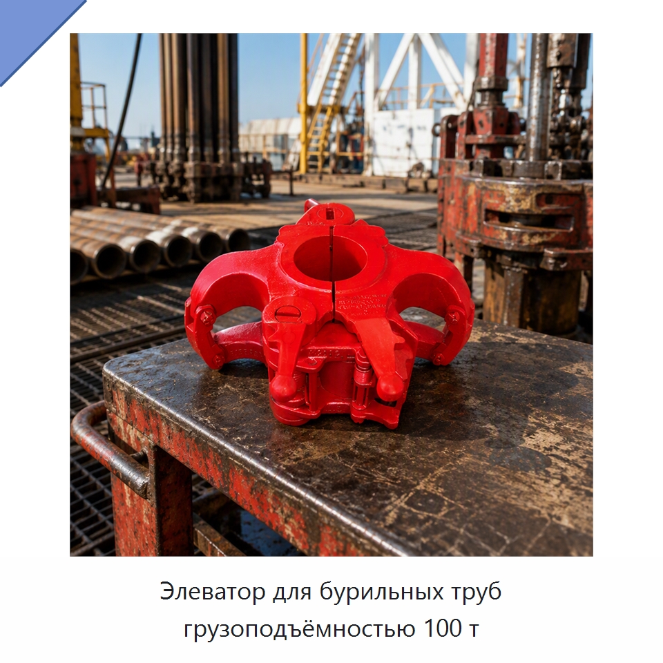 Элеватор для бурильных труб грузоподъёмностью 100 т — Нефтепромысловое оборудование