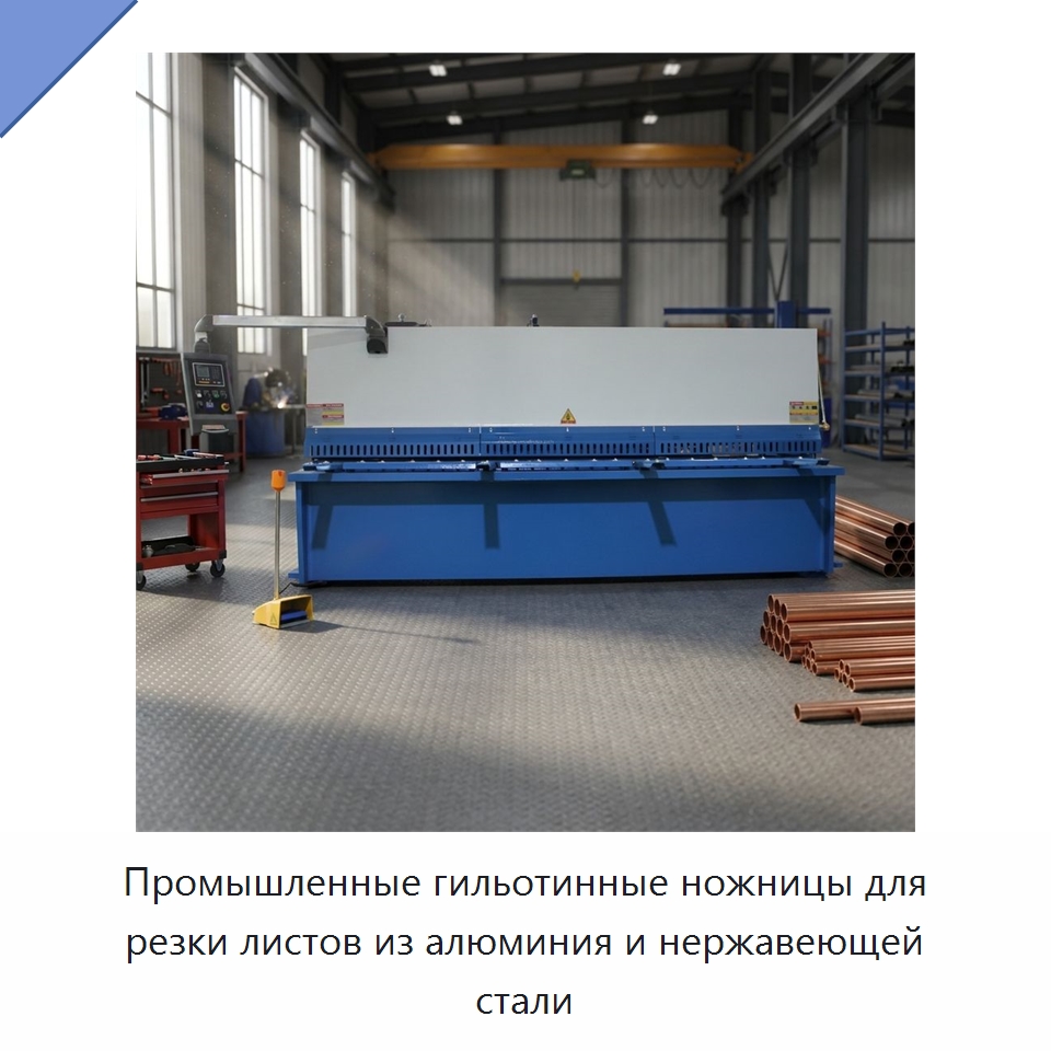 Промышленные гильотинные ножницы для резки листов из алюминия и нержавеющей стали — Листообрабатывающее оборудование