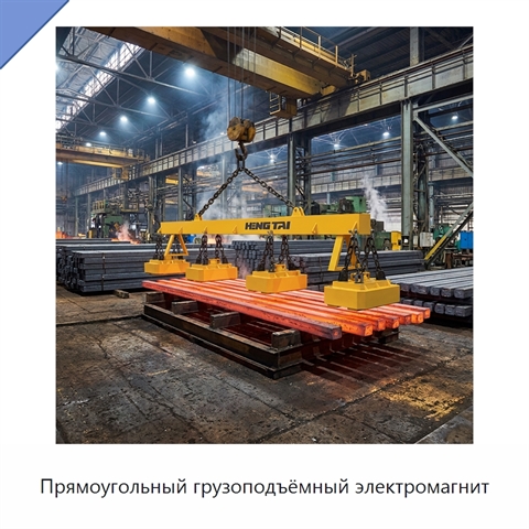 Прямоугольный грузоподъёмный электромагнит