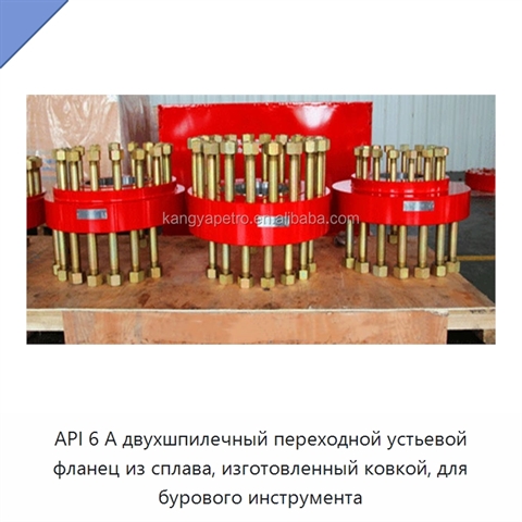 API 6 А двухшпилечный переходной устьевой фланец из сплава, изготовленный ковкой, для бурового инструмента