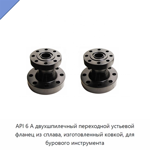 API 6 А двухшпилечный переходной устьевой фланец из сплава, изготовленный ковкой, для бурового инструмента