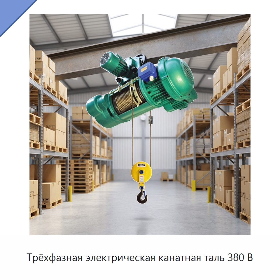 Трёхфазная электрическая канатная таль 380 В — Электротали