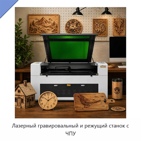 Лазерный гравировальный и режущий станок с ЧПУ