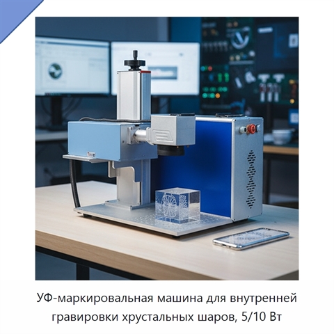 УФ-маркировальная машина для внутренней гравировки хрустальных шаров, 5/10 Вт