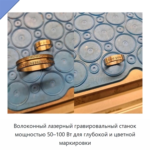 Волоконный лазерный гравировальный станок мощностью 50–100 Вт для глубокой и цветной маркировки