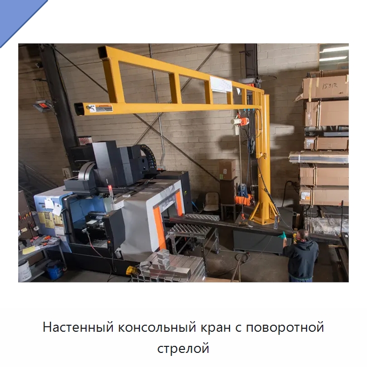 Настенный консольный кран с поворотной стрелой — Краны