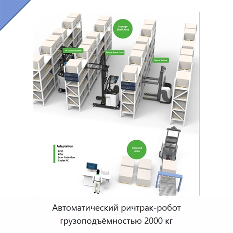 Автоматический ричтрак-робот грузоподъёмностью 2000 кг
