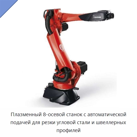 Плазменный 8-осевой станок с автоматической подачей для резки угловой стали и швеллерных профилей