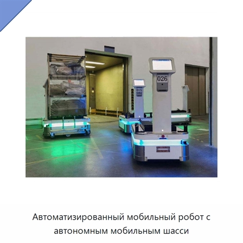Автоматизированный мобильный робот с автономным мобильным шасси