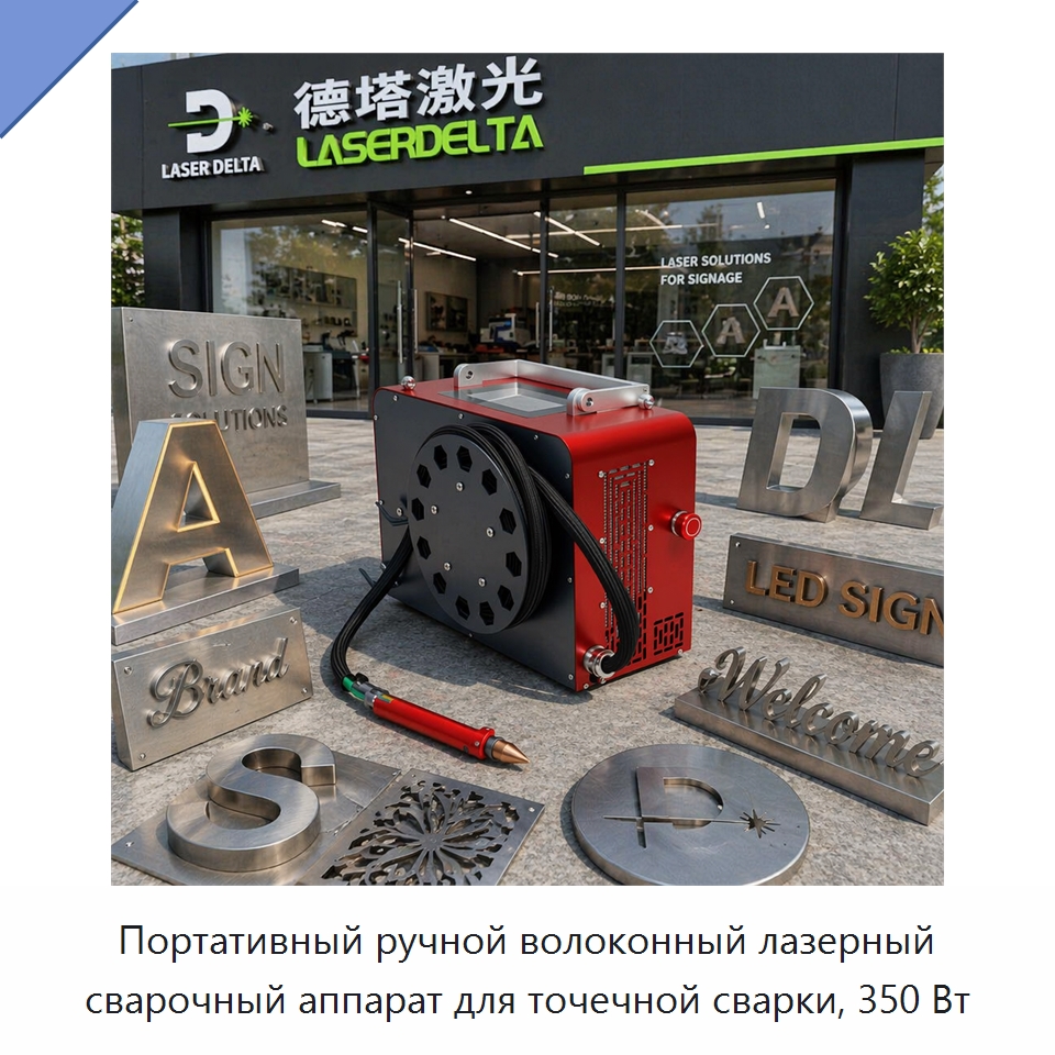 Портативный ручной волоконный лазерный сварочный аппарат для точечной сварки, 350 Вт — Установки лазерной сварки