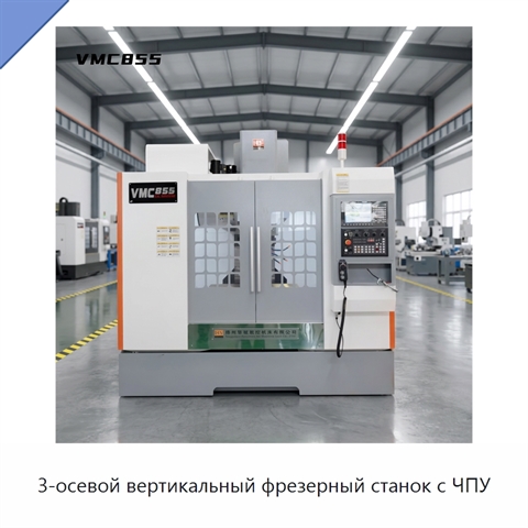 3-осевой вертикальный фрезерный станок с ЧПУ