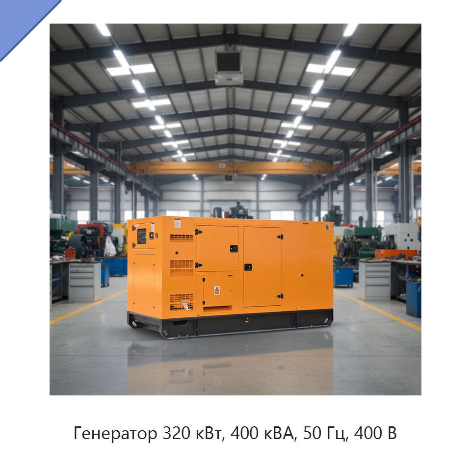 Генератор 320 кВт, 400 кВА, 50 Гц, 400 В — Дизельные генераторы