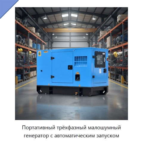 Портативный трёхфазный малошумный генератор с автоматическим запуском