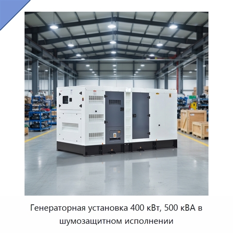 Генераторная установка 400 кВт, 500 кВА в шумозащитном исполнении