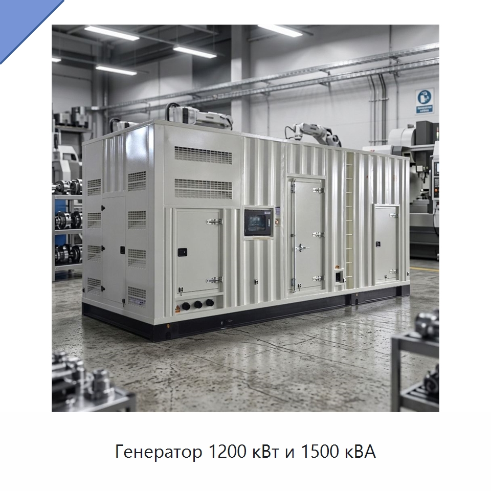 Генератор 1200 кВт и 1500 кВА — Дизельные генераторы