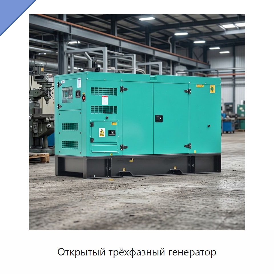 Открытый трёхфазный генератор — Дизельные генераторы