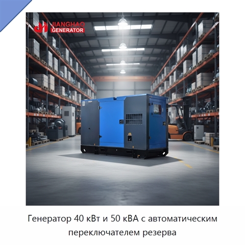 Генератор 40 кВт и 50 кВА с автоматическим переключателем резерва