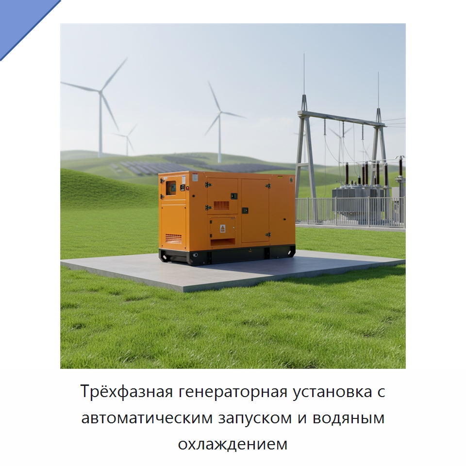 Трёхфазная генераторная установка с автоматическим запуском и водяным охлаждением — Дизельные генераторы
