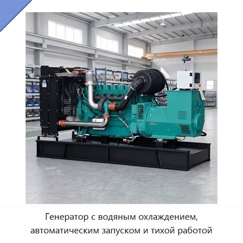 Генератор с водяным охлаждением, автоматическим запуском и тихой работой