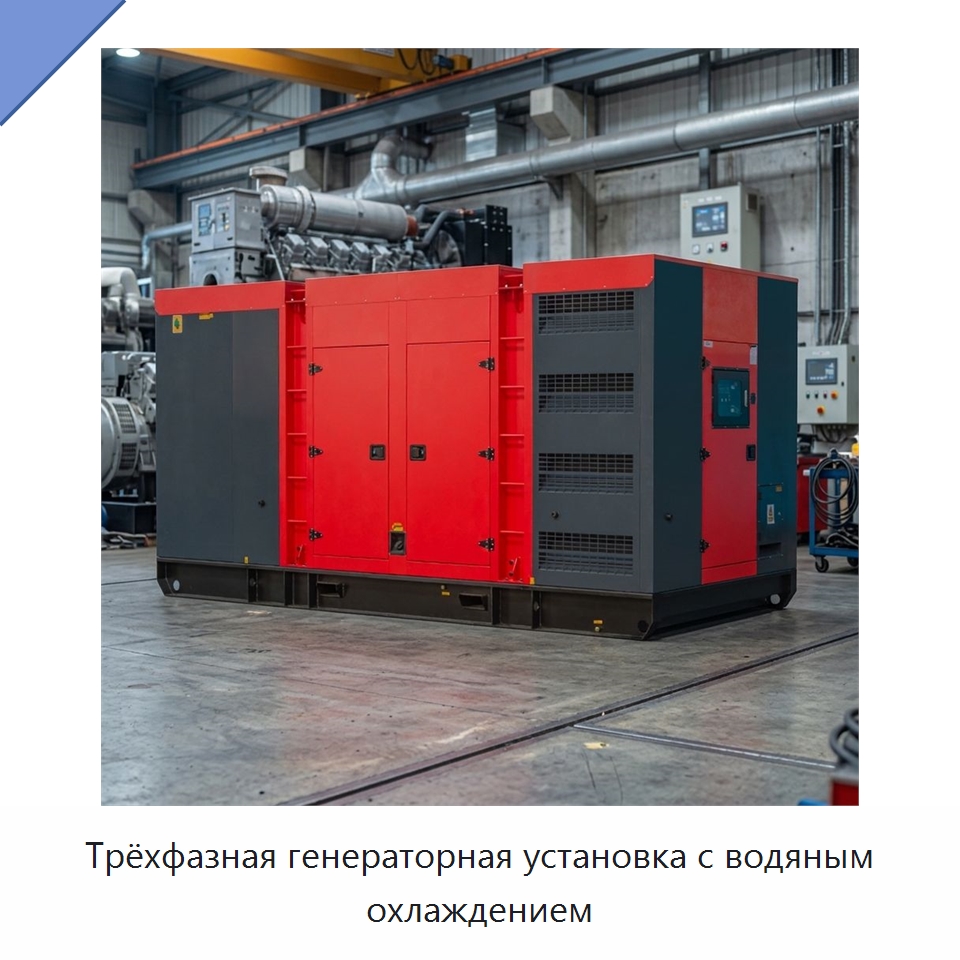 Трёхфазная генераторная установка с водяным охлаждением — Дизельные генераторы