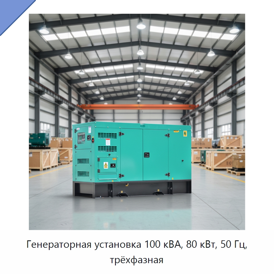 Генераторная установка 100 кВА, 80 кВт, 50 Гц, трёхфазная — Дизельные генераторы