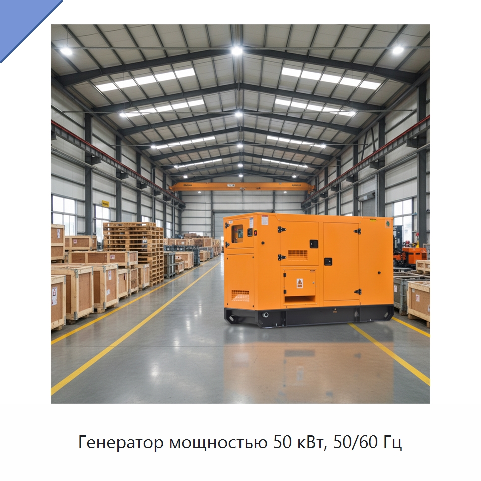 Генератор мощностью 50 кВт, 50/60 Гц — Дизельные генераторы