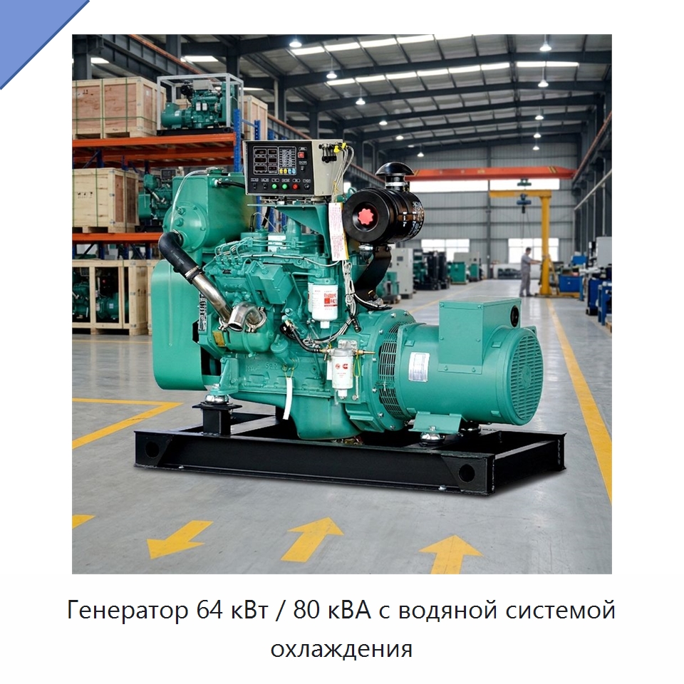 Генератор 64 кВт / 80 кВА с водяной системой охлаждения — Дизельные генераторы