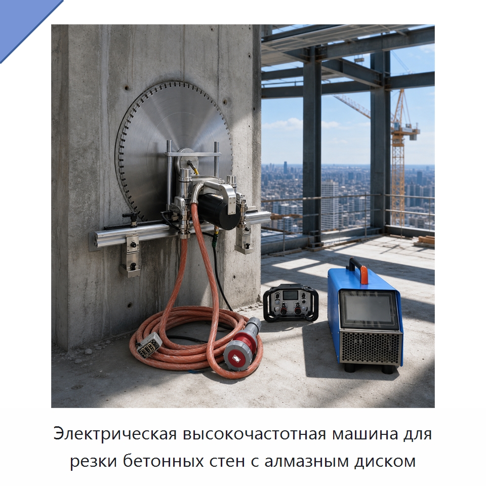 Электрическая высокочастотная машина для резки бетонных стен с алмазным диском — Дорожная техника