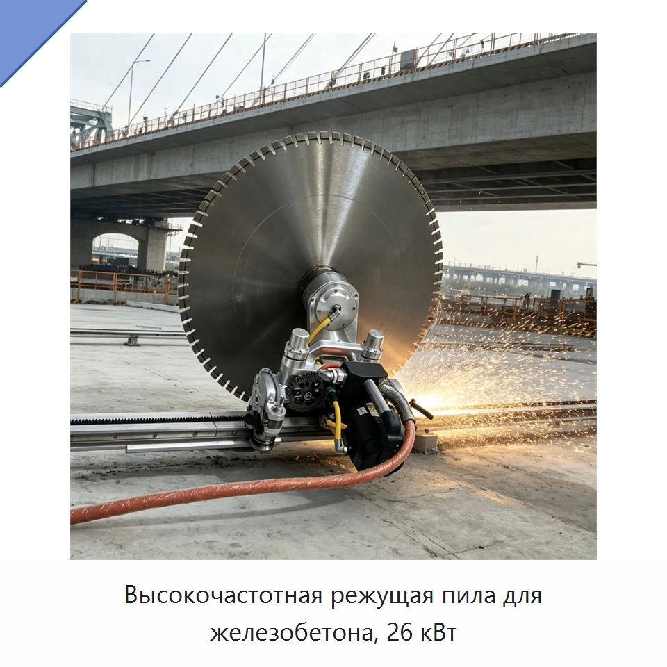 Высокочастотная режущая пила для железобетона, 26 кВт — Дорожная техника