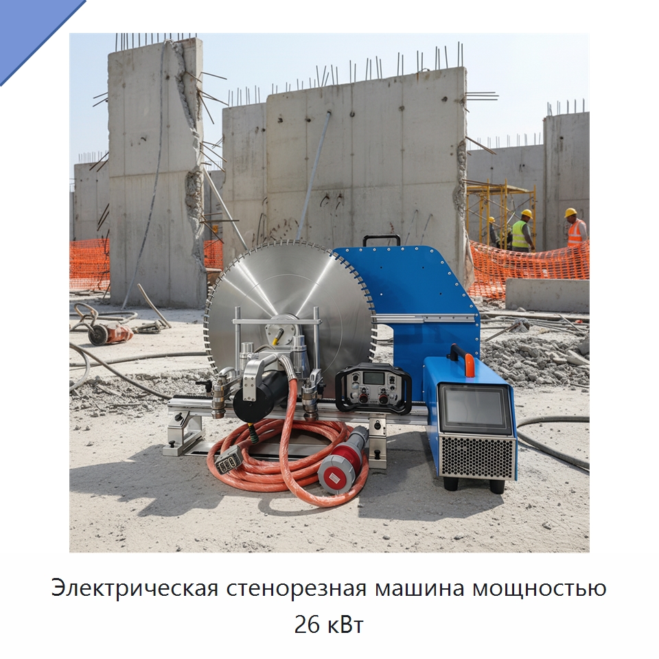 Электрическая стенорезная машина мощностью 26 кВт — Электропилы