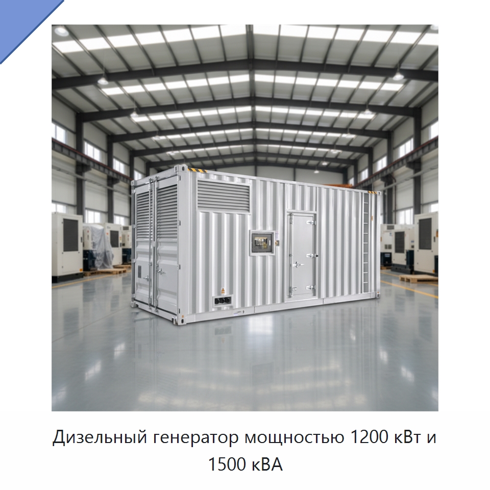 Дизельный генератор мощностью 1200 кВт и 1500 кВА — Дизельные генераторы