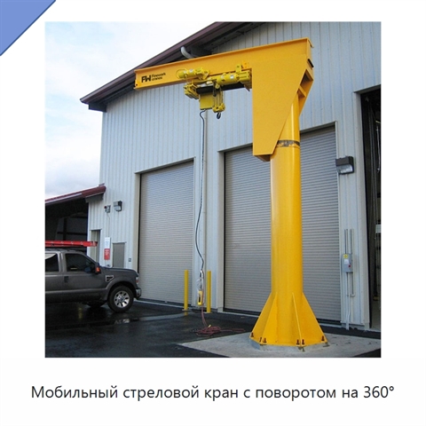 Мобильный стреловой кран с поворотом на 360°