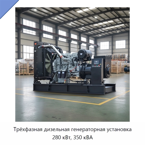 Трёхфазная дизельная генераторная установка 280 кВт, 350 кВА