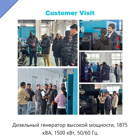 Дизельный генератор высокой мощности, 1875 кВА, 1500 кВт, 50/60 Гц