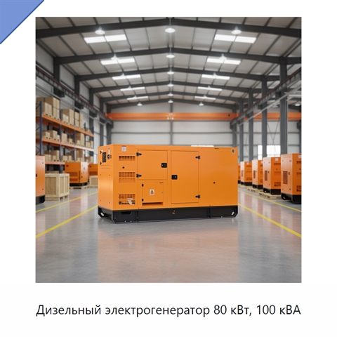 Дизельный электрогенератор 80 кВт, 100 кВА