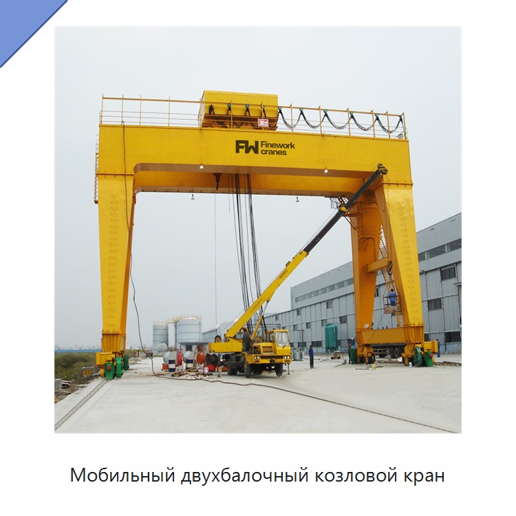 Мобильный двухбалочный козловой кран — Краны